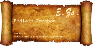 Endlein Zsombor névjegykártya